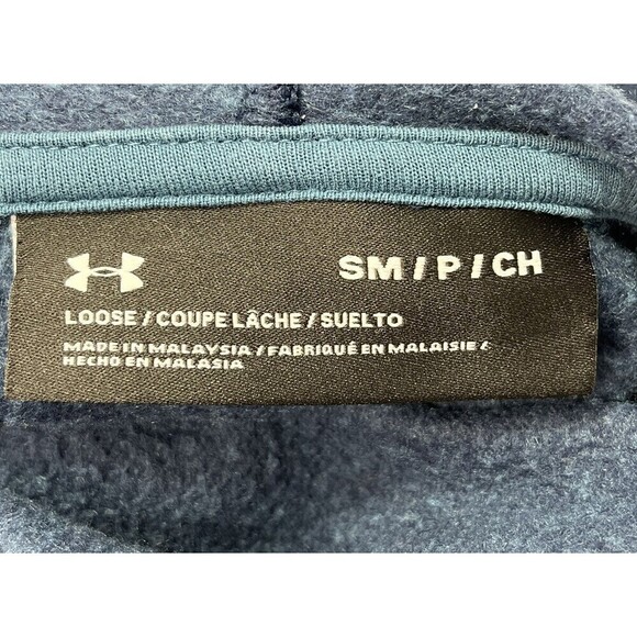 Under Armour Hoodie Womens Sz Small Loose Fit Active Sweatshirt Blue Athleisure - Picture 10 of 12